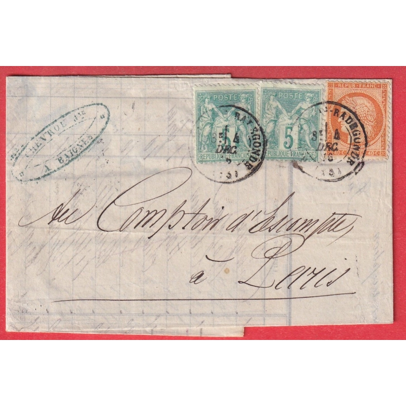 N°38 N°64 X2 N/B BAIGNES STE RADEGONDE CHARENTE POUR PARIS