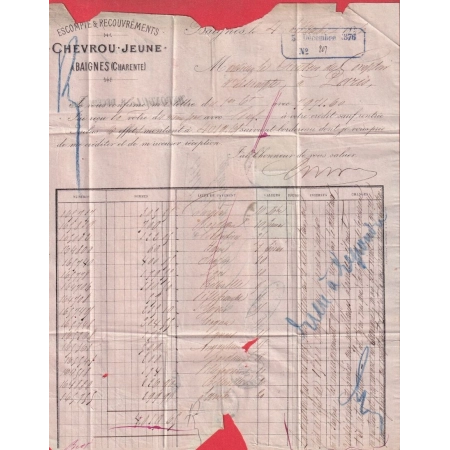 N°38 N°64 X2 N/B BAIGNES STE RADEGONDE CHARENTE POUR PARIS