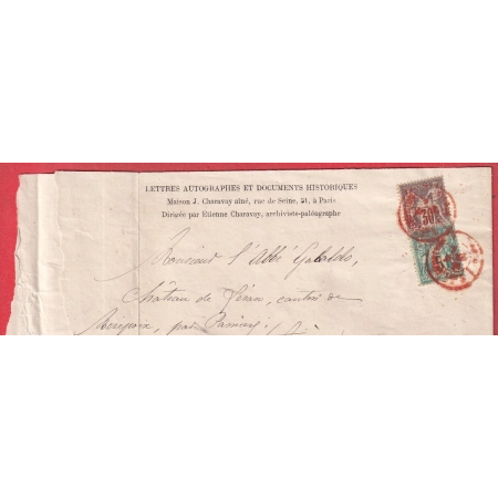 N°75 80 PARIS CAD ROUGE DES IMPRIMES  POUR MIREPOIX ARIEGE BANDE DE JOURNAL