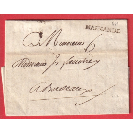 MARQUE MARMANDE LOT ET GARONNE 1771 LN°3 INDICE 10 POUR BORDEAUX GIRONDE
