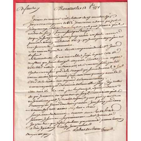 MARQUE MARMANDE LOT ET GARONNE 1771 LN°3 INDICE 10 POUR BORDEAUX GIRONDE