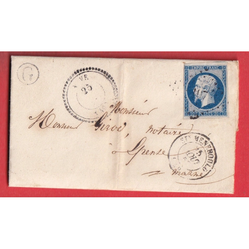 N°14 PC 197 AUVE MARNE CAD TYPE 22 BOITE RURALE G HERPONT POUR EPENSE
