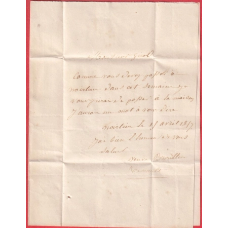 N°13 PC 1404 GIVRY EN ARGONNE MARNE BOITE RURALE D NOIRLIEU POUR EPENSE