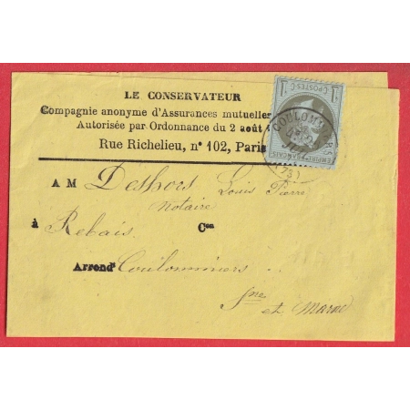 N°25 SEUL SUR BANDE JOURNAL CAD TYPE 16 COULOMMIERS SEINE ET MARNE POUR REBAIS