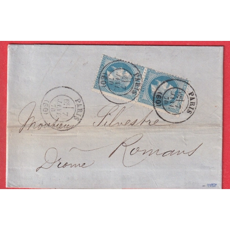 N°29 PAIRE CAD TYPE 17 PARIS POUR ROMANS DROME SIGNE LAMY