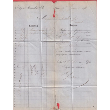 N°29 PAIRE CAD TYPE 17 PARIS POUR ROMANS DROME SIGNE LAMY