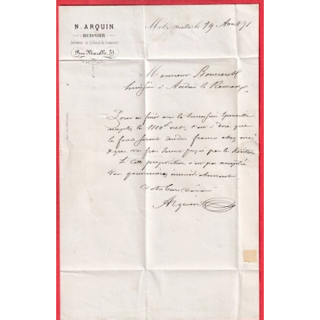 ALSACE LORRAINE N°5 METZ MOSELLE POUR AUDUN LE ROMAN MOSELLE CAD FRANCAIS AU DOS TAXE TAMPON 2 ALLEMANDE