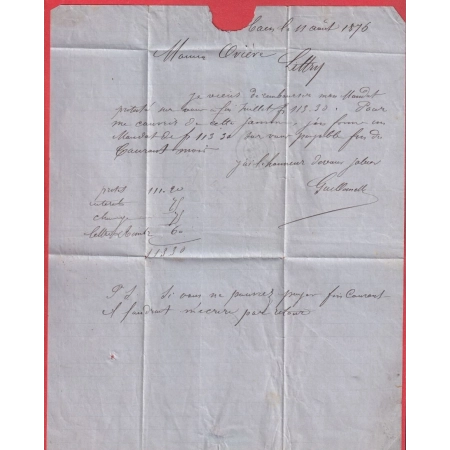 N°66 + N°54 CAEN CALVADOS MIXTE SAGE CERES POUR LITTRY BONNE DATE POUR SAGE 11 .8.1876