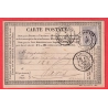 N°66 CAD GARE DE CHARTRES EURE ET LOIR 1876 POUR PARIS CARTE PRECURSEUR