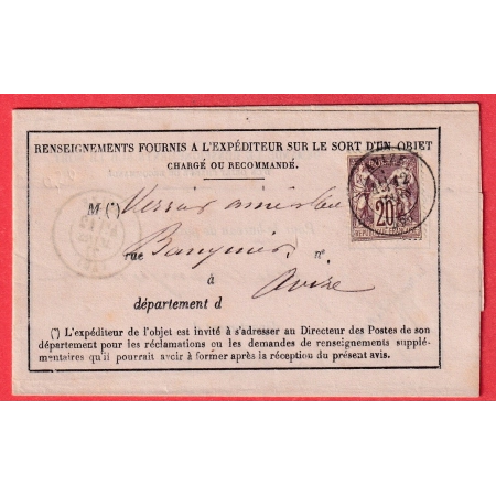 N°67 CAD AVIZE MARNE SUR AVIS DE CHARGEMENT