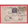 N°82 X2 + 89 LETTRE CHARGEE ST HILAIRE DU HARCOUET MANCHE POUR PARIS AU DOS CACHET DE FACTEUR
