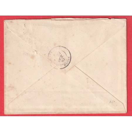 N°67 + 90 PARIS LEVEE EXCEPTIONELLE PARIS DEPART E1 1883 SOMMEDIEUE MEUSE