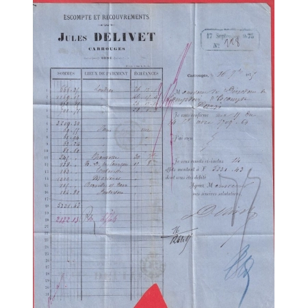 N°38 55 PAIRE GC 742 CAD TYPE 18 CARROUGES ORNE POUR PARIS