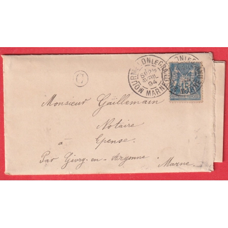 N°90 MOURMELON LE GRAND MARNE BOITE RURALE C BOUY POUR EPENSE