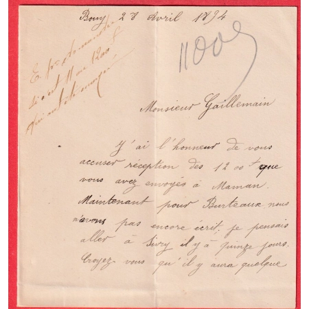 N°90 MOURMELON LE GRAND MARNE BOITE RURALE C BOUY POUR EPENSE