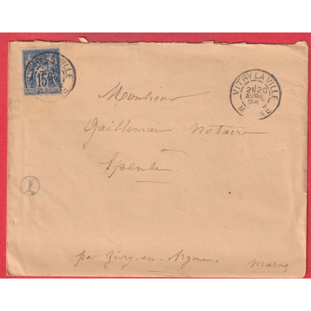 N°90 VITRY LA VILLE MARNE BOITE RURALE I CHEPPES LA PRAIRIE POUR EPENSE