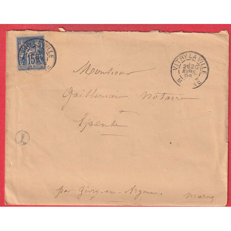 N°90 VITRY LA VILLE MARNE BOITE RURALE I CHEPPES LA PRAIRIE POUR EPENSE