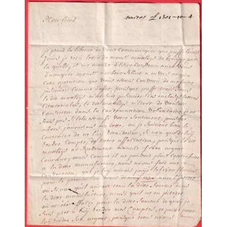 MARQUE VALENCIENNES NORD 1730 LN°4 INDICE 13 POUR GAND BELGIQUE