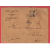 N°99 SEUL SUR LETTRE RECOMMANDEE POUR MILAN ITALIE 1893