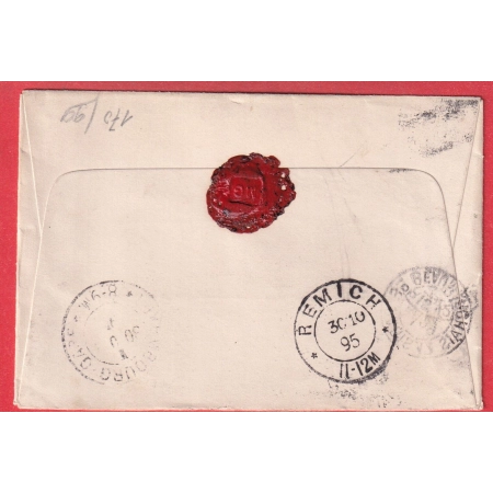 N°92 PARIS 12 BD BEAUMARCHAIS POUR REMICH LUXEMBOURG 1895