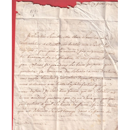 MARQUE DEBOURSE EVITEE PORT PAYE A AIX BOUCHES DU RHONE 1754 MARQUE DEPART MARSEILLE TAXE 3 ANNULE TEXTE AIGUILLES