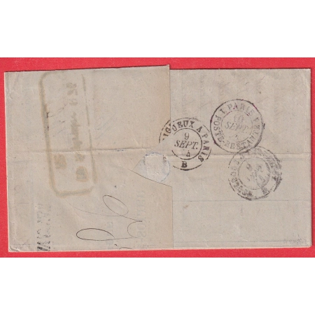 N°56 PAIRE DONT VARIETE POINT DERRIERE LA TETE + N°58 ST AFFRIQUE AVEYRON POUR PARIS