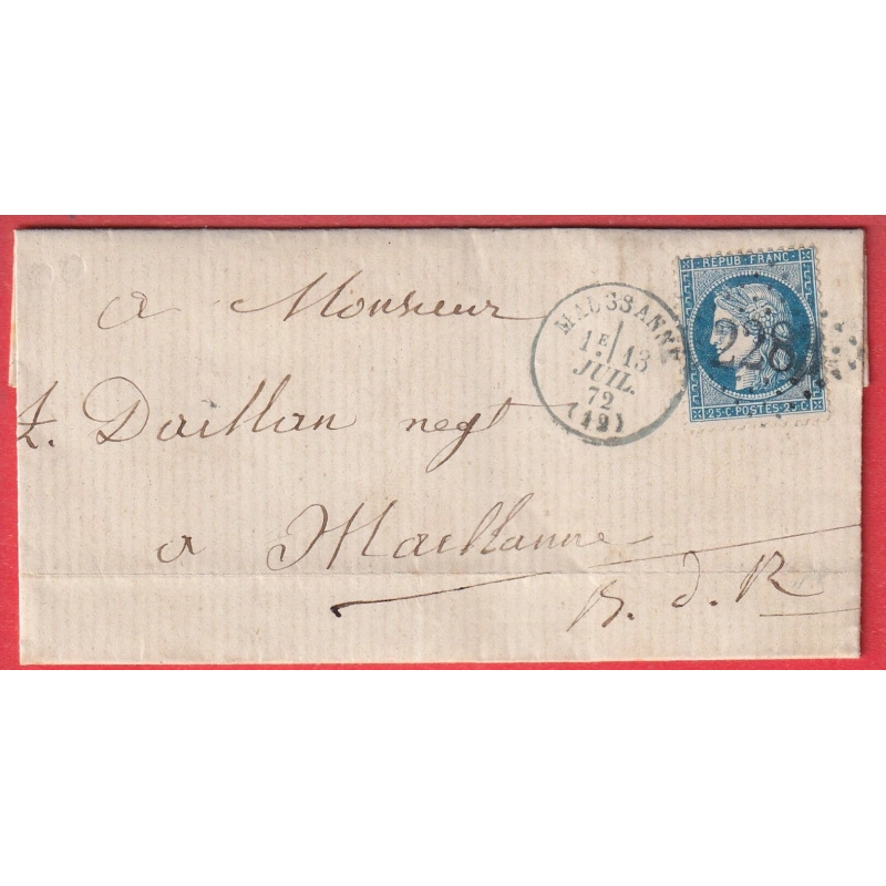 N°60 GC EN BLEU 2283 MAUSSANNE BOUCHES DU RHONE POUR MAILLANNE