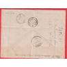 N°60B TYPE II PAIRE + UN + N°59 GC 4018 TRETS BOUCHES DU RHONE RECOMMANDE POUR GANGES HERAULT