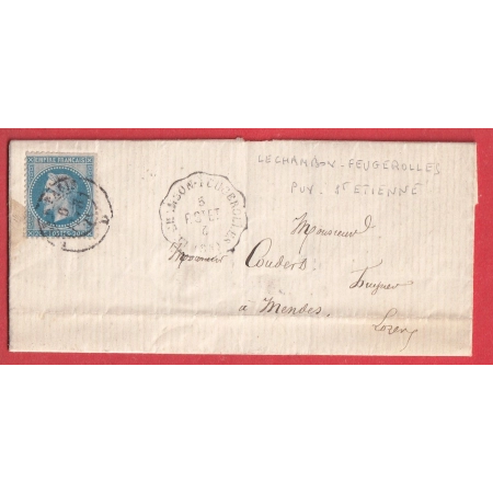 N°29 CONVOYEUR STATION LE CHAMBON FEUGEROLLES AMBULANT LYON A PARIS SUR TIMBRE