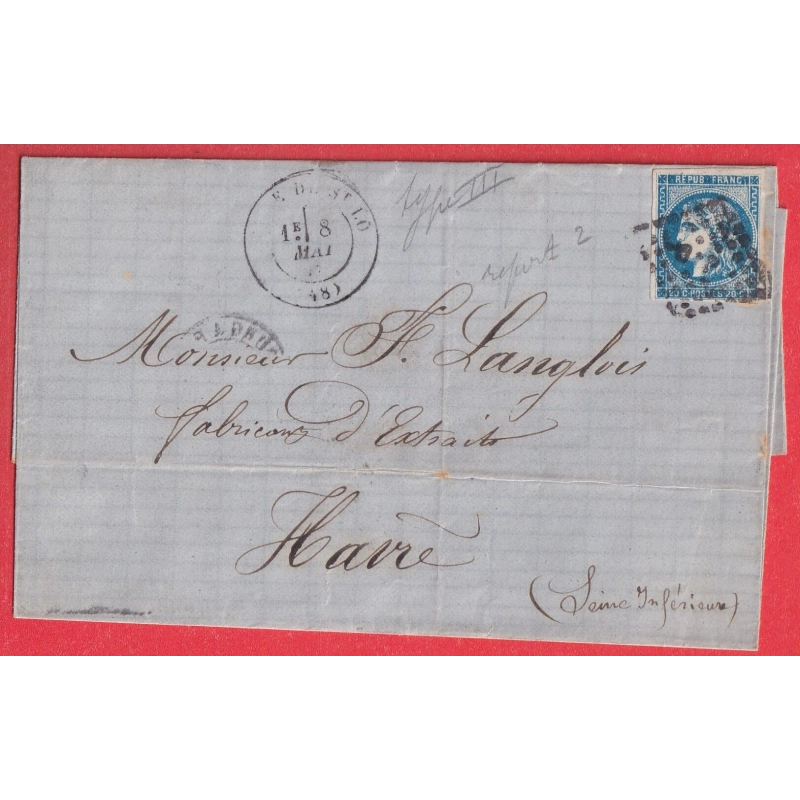 N°46B GARE DE ST LO MANCHE AMBULANT CHERBOURG A PARIS POUR LE HAVRE