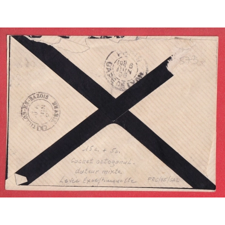 N°90 X2 LEVEE EXCEPTIONNELLE PARIS E2 R DE POISSY 1895 POUR CHATILLON EN BAZOIS MEURTHE