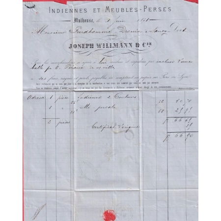 ALSACE LORRAINE N°6 MULHOUSE HAUT RHIN POUR NANCY MEURTHE ET MOSELLE TAXE ALLEMANDE 2