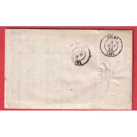 N°14 BLEU SUR LILAS FONCE PC 1977 METZ MOSELLE POUR ROCROI ARDENNES