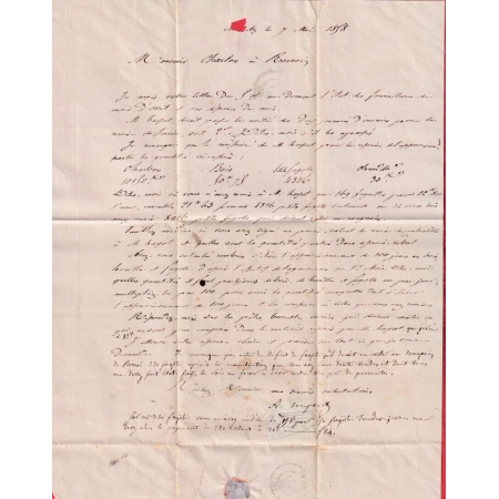 N°14 BLEU SUR LILAS FONCE PC 1977 METZ MOSELLE POUR ROCROI ARDENNES