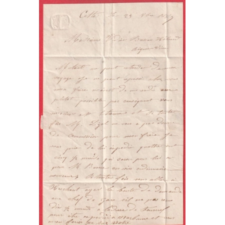 N°14 CONVOYEUR STATION ESSAI MONTPELLIER A CETTE 1 CONV. 1857 INDICE 17 POUR AIGUES VIVES