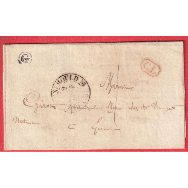 CAD TYPE 12 STE MENEHOULD MARNE CL ROUGE TAXE LOCALE 1 BOITE RURALE G A IDENTIFIER POUR EPENSE 1838