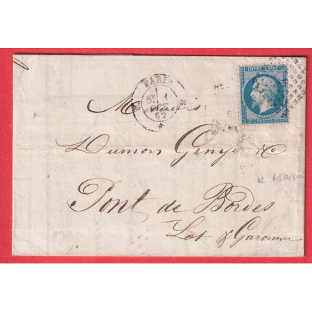 N°22 LOSANGE RETAILLE DU BUREAU K PARIS POUR PONT DE BORDES LOT ET GARONNE