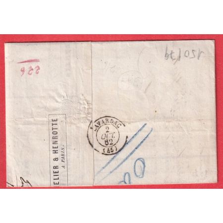 N°22 LOSANGE RETAILLE DU BUREAU K PARIS POUR PONT DE BORDES LOT ET GARONNE