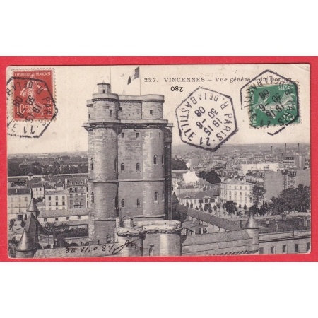 N°137 138 LEVEE EXCEPTIONNELLE PARIS 21 R DE LA BASTILLE 1908 POUR ST GENES LA TOURETTE PUY DE DOME