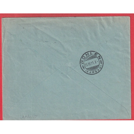 N°137 140 LEVEE EXCEPTIONNELLE PARIS DEPART TARIF UPU 30C POUR WOLHEN SUISSE