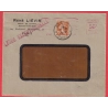 EMPREINTE EMA 50C + N°235 GRIFFE LEVEE EXCEPTIONNELLE PARIS DEPART 1929 TARIF A 75C RARE SEULE PIECE VU