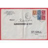 N°205 243 255 235 LEVEE EXCEPTIONNELLE PARIS DEPART 1929 POUR ST GALL SUISSE TRIPLE PORT