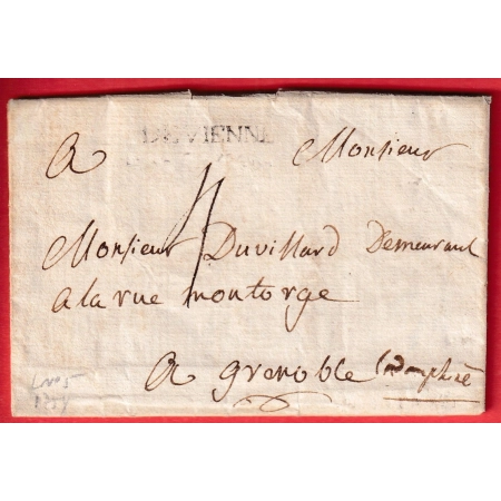 MARQUE DE VIENNE ISERE LN°5 1754 POUR GRENOBLE INDICE 11