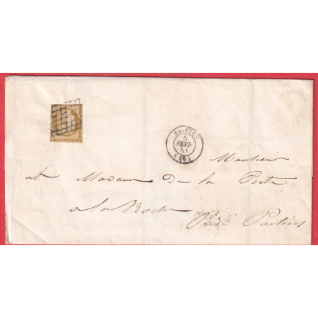 N°1 GRILLE SAINTES CHARENTE INFERIEURE MARITIME POUR POITIERS VIENNE