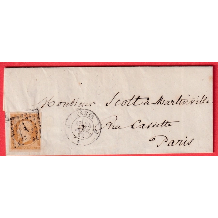 N°13 PARIS BUREAU J LOSANGE BATON J TIMBRE TTB