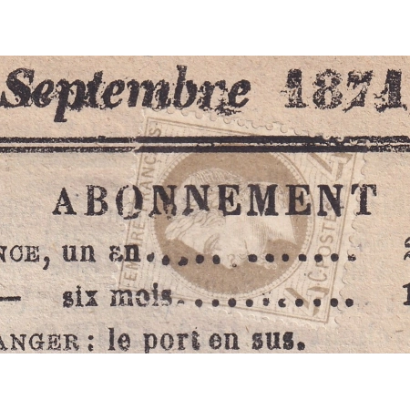 N°27 ANNULATION TYPO JOURNAUX GRAND FRAGMENT  TB