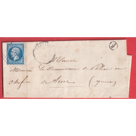 N°14 BELLE VARIETE MARGE GAUCHE ANGLE CASSE PC 3858 CHAILLEY YONNE BOITE RURALE SUPPLEMENTAIRE J3 A IDENTIFIER INDICE 18