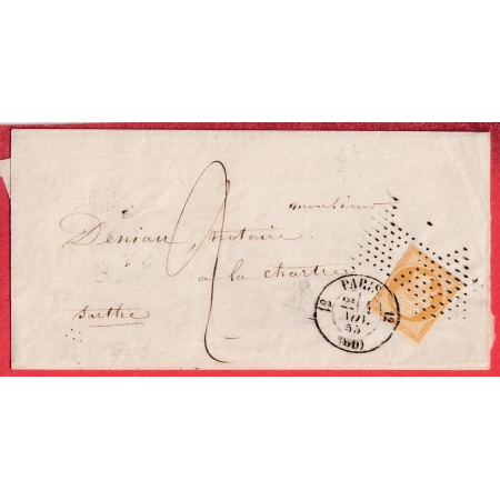 N°13 ROULETTE ETOILE PARIS ROUTE N°12 TAXE MANUSCRITE 2 POUR LA CHARTRE SARTHE