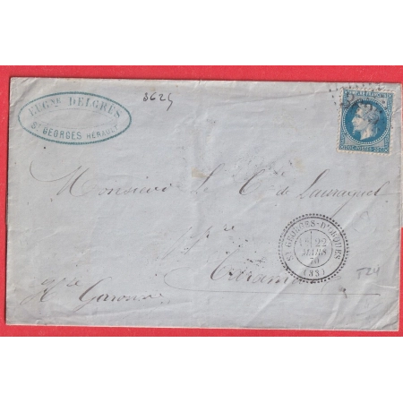 N°29 GC 3625 ST GEORGES D'ORQUES HERAULT CAD TYPE 24 POUR CARAMAN HAUTE GARONNE INDICE 12 AVEC TYPE 24