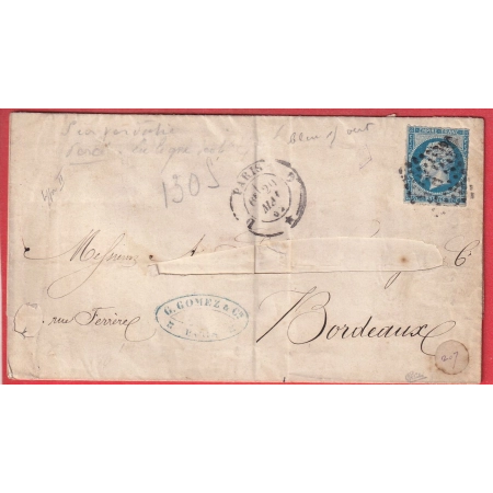 N°14 BLEU SUR VERT PERCE EN LIGNE PARIS BUREAU D SIGNE CALVES POUR BORDEAUX